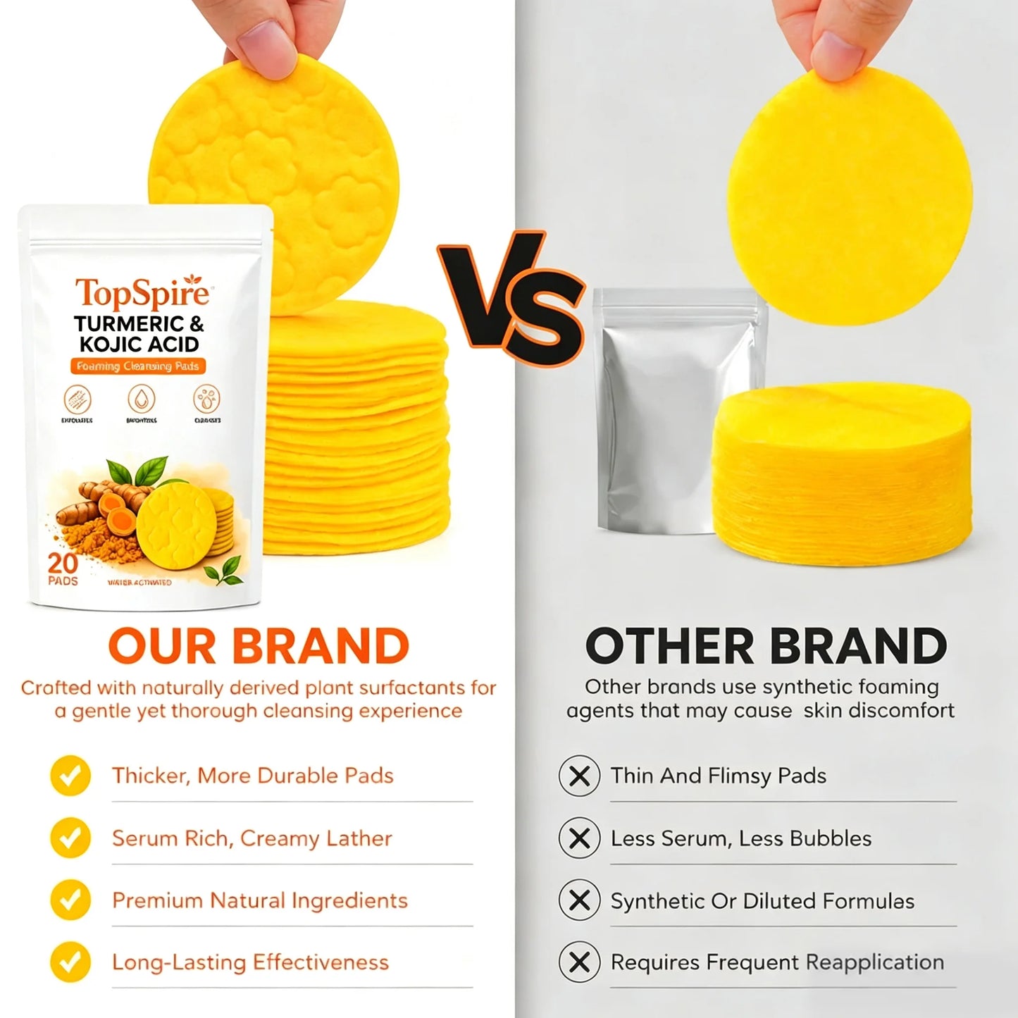 🔥Last Day 68% OFF-TopSpire Turmeric Kojic Glow Pads