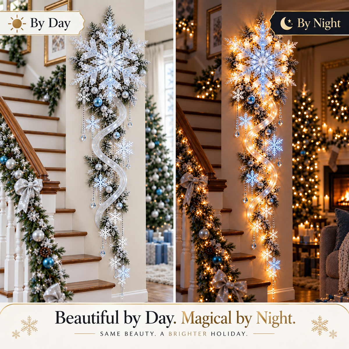 ❄️ 49% OFF | Giant Snowflake Blizzard Trail™ – Turn Your Home Into a Winter Wonderland