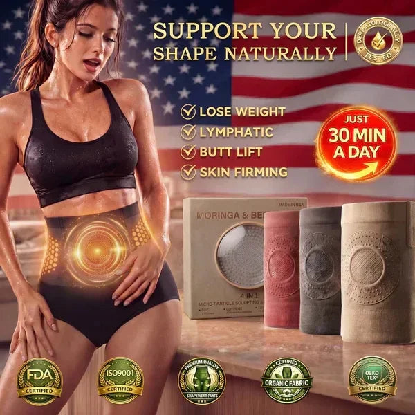 Honorablejoy® 𝐌𝐨𝐫𝐢𝐧𝐠𝐚 & 𝐁𝐞𝐫𝐛𝐞𝐫𝐢𝐧𝐞 4‑In‑1 Micro‑Particle Sculpting & Fat‑Burn Shorts