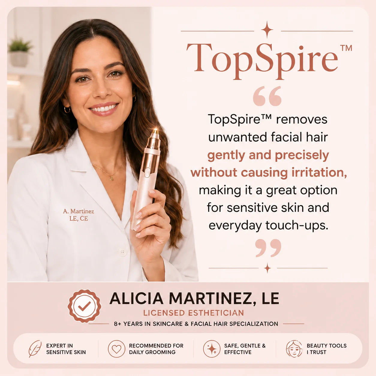 TopSpire – 2-in-1 Eyebrow & Facial Hair Trimmer