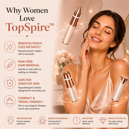 TopSpire – 2-in-1 Eyebrow & Facial Hair Trimmer