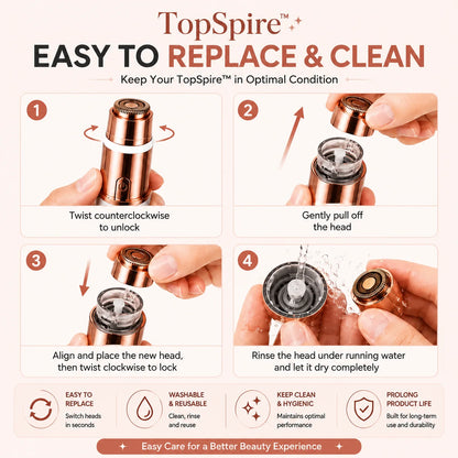 TopSpire – 2-in-1 Eyebrow & Facial Hair Trimmer