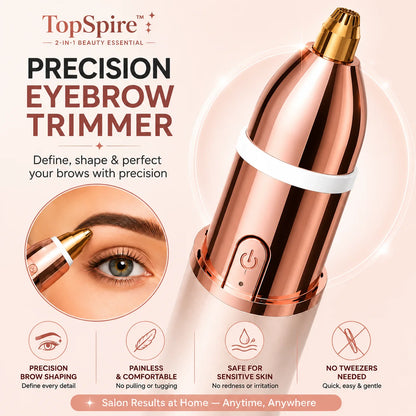 TopSpire – 2-in-1 Eyebrow & Facial Hair Trimmer