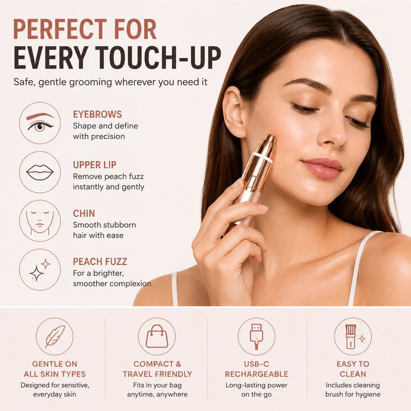 TopSpire – 2-in-1 Eyebrow & Facial Hair Trimmer