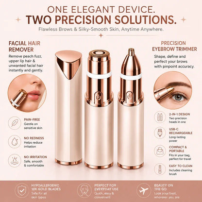 TopSpire – 2-in-1 Eyebrow & Facial Hair Trimmer