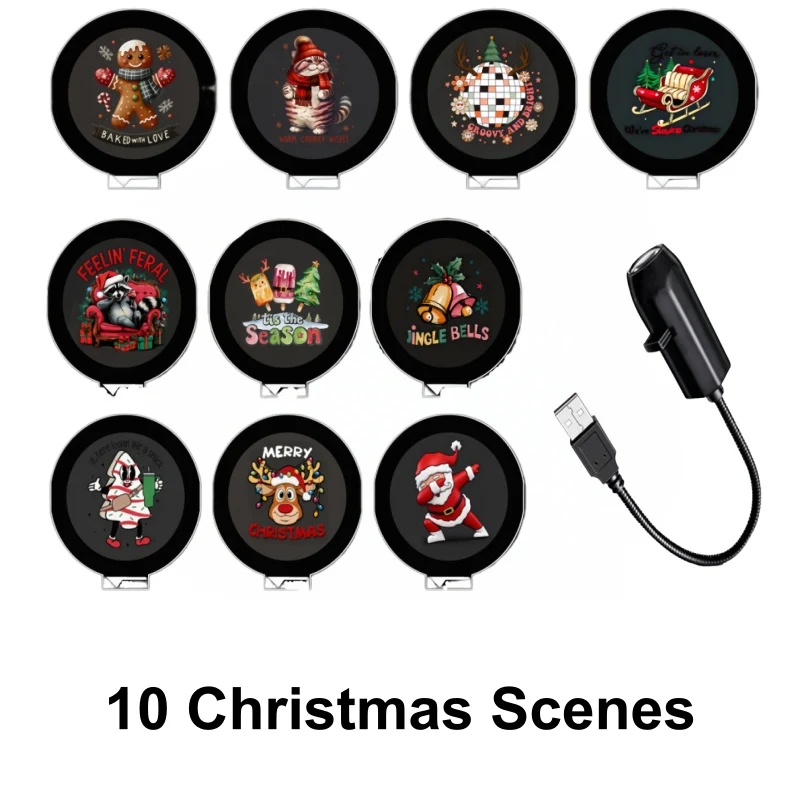✨Plug-&-Play HD Christmas Projector – 6 or 10 Festive Scenes