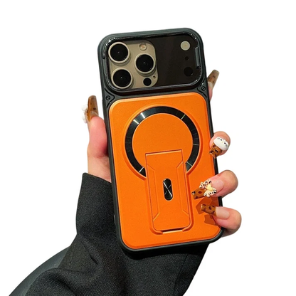 ✨ One Case, Three Upgrades – Magnetic, Flip Lens Cover & No-Bulk Stand. Fits iPhone 13-17.