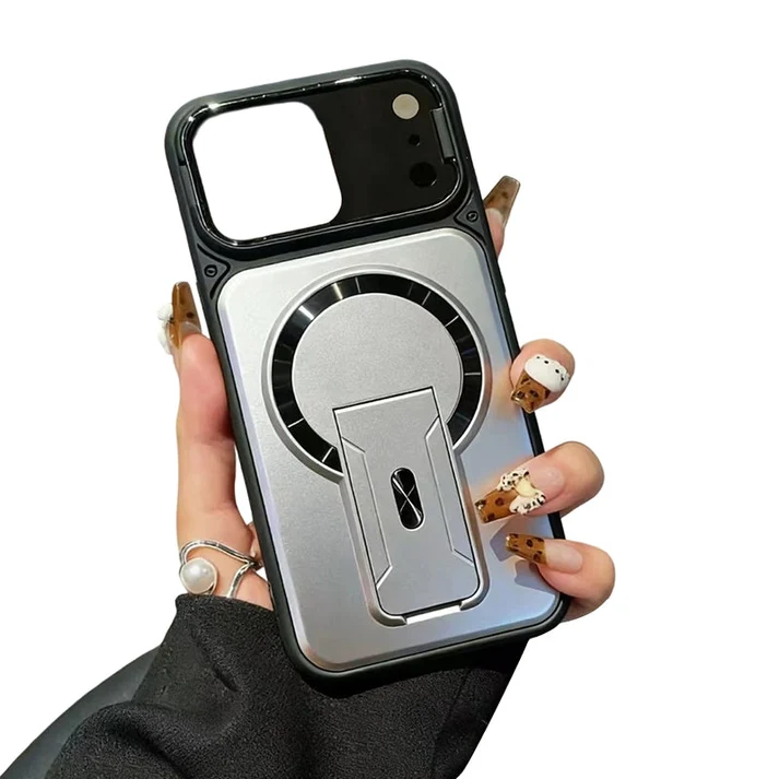 ✨ One Case, Three Upgrades – Magnetic, Flip Lens Cover & No-Bulk Stand. Fits iPhone 13-17.