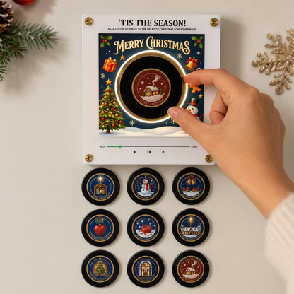 🎄 Interactive Christmas Music Fridge Magnet: Plays 9 Classic Songs for Festive Kitchen Decor! 🎵✨
