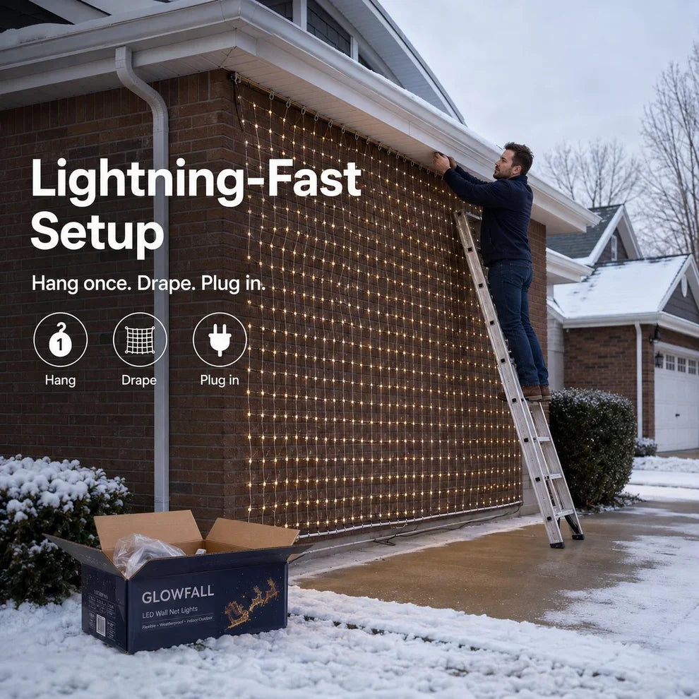 🎄Christmas LED House Net & Smart Outdoor Wall Curtain Light