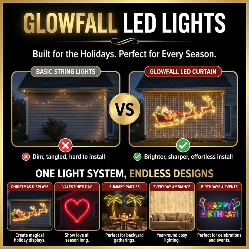 🎄Christmas LED House Net & Smart Outdoor Wall Curtain Light