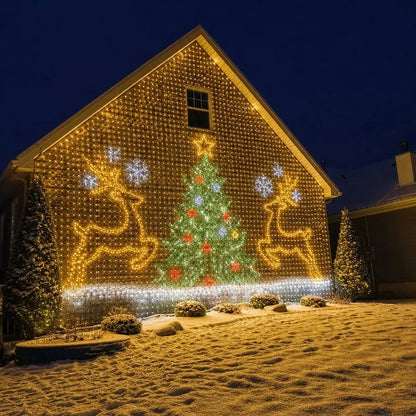🎄Christmas LED House Net & Smart Outdoor Wall Curtain Light