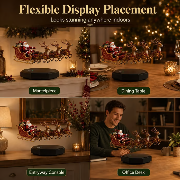 🔥🎅 Santa’s Flying Sleigh — Magnetic Levitation Christmas Display ✨