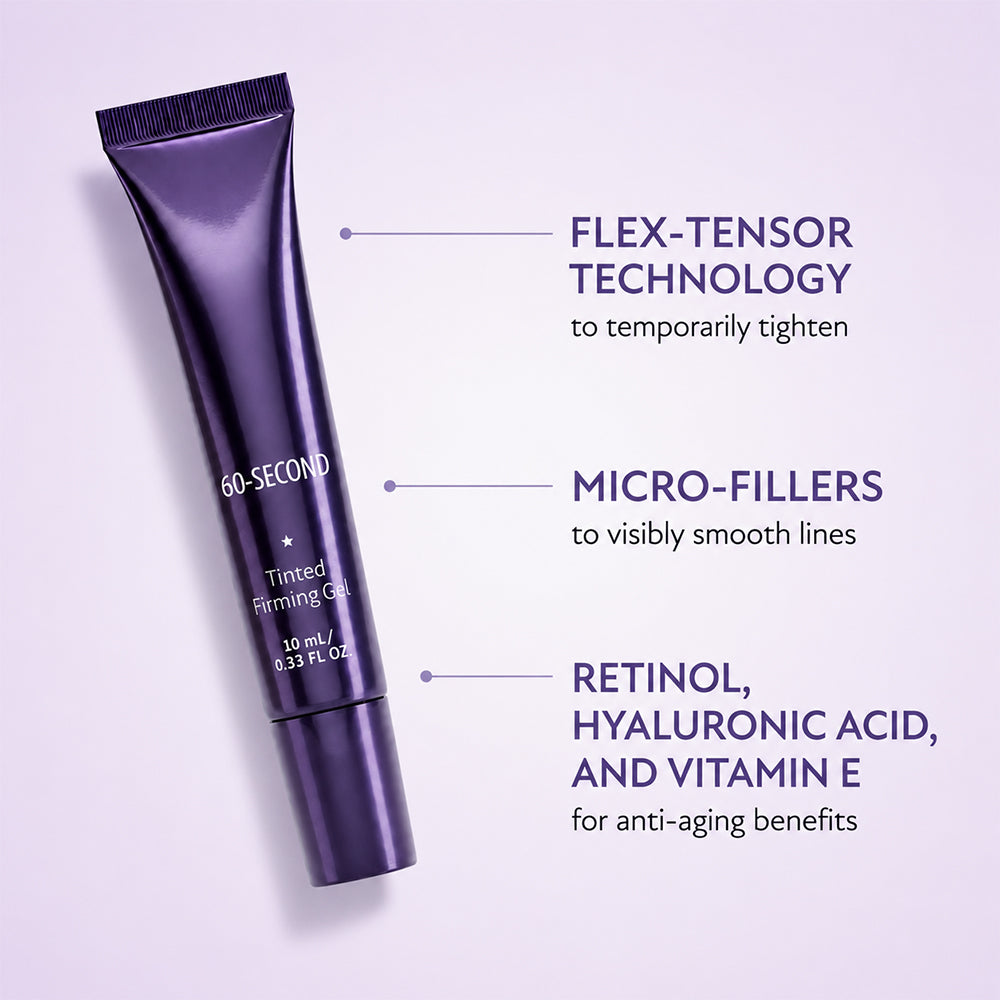 TopSpire 60 Second Effects Tinted Firming Gel - Under Eye Cream For Puffiness And Bags Under Eyes