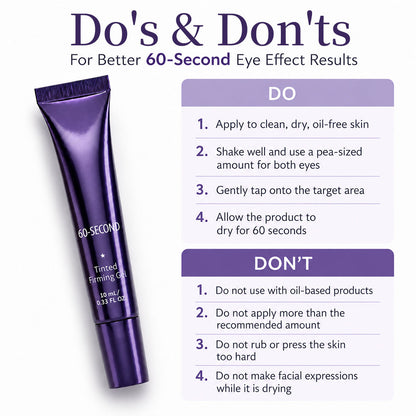 TopSpire 60 Second Effects Tinted Firming Gel - Under Eye Cream For Puffiness And Bags Under Eyes