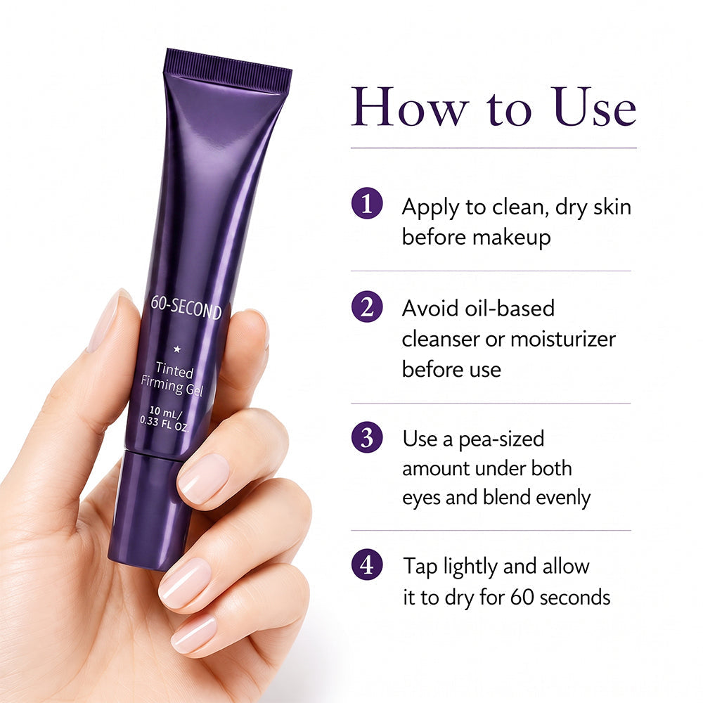 TopSpire 60 Second Effects Tinted Firming Gel - Under Eye Cream For Puffiness And Bags Under Eyes