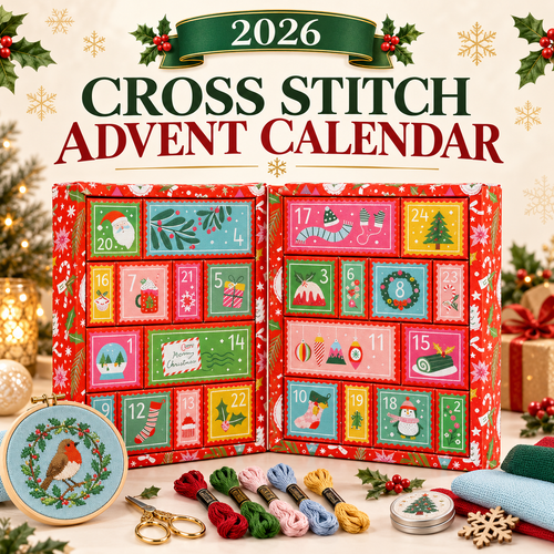 🎄🧵 2026 Cross Stitch Advent Calendar Box | 24 Days of Stitching Surprises for a Magical December 🎁 ✨