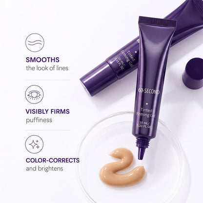 TopSpire 60 Second Effects Tinted Firming Gel - Under Eye Cream For Puffiness And Bags Under Eyes