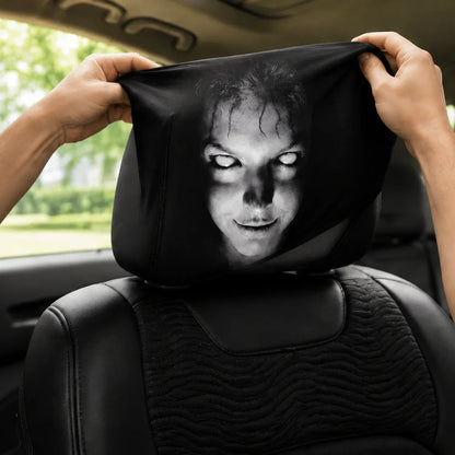 🔥Funny Cartoon Car Headrest Covers – 2PCS Universal Fit