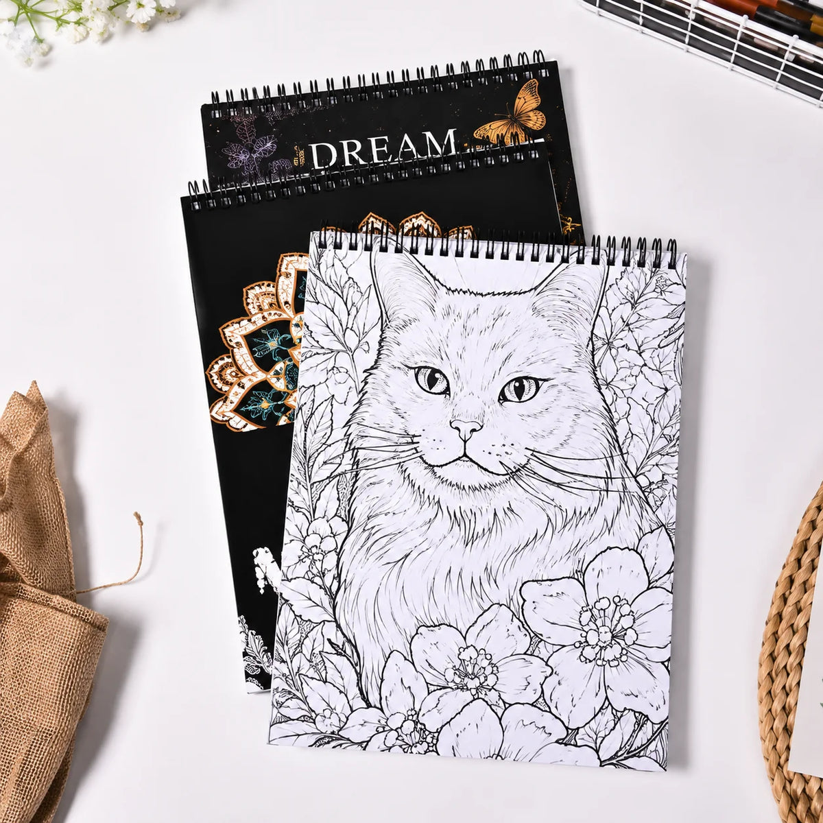 🎨✍️Adult Coloring Stress Relief Books(✨Hardcover)