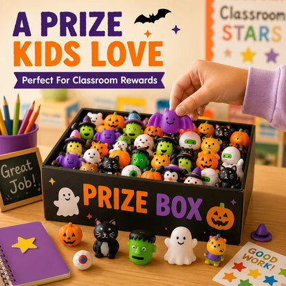 🎃 100PCS Halloween Mochi Squishy Toys – Cute Sensory Party Favors & Goodie Bag Fillers✨