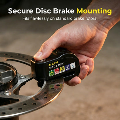🛡️110dB Disc Brake Alarm Lock – Keyless Anti-Theft Motorcycle Lock