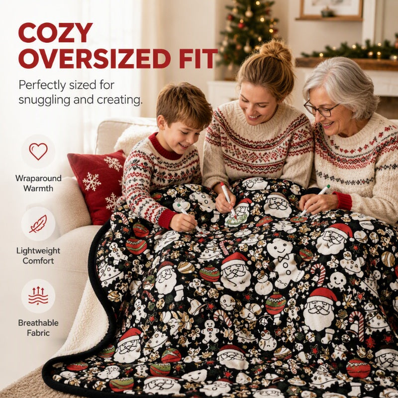 ✨Last Day 49% OFF🎨Family DIY Coloring Blanket for All Ages-Perfect Gift For Family & Friends🎁）