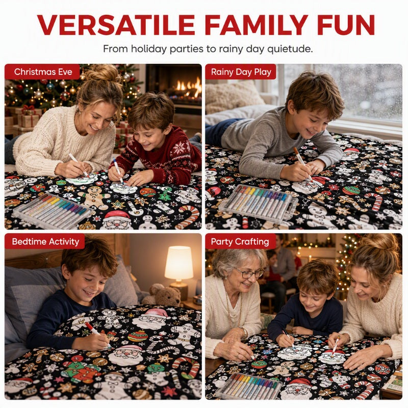 ✨Last Day 49% OFF🎨Family DIY Coloring Blanket for All Ages-Perfect Gift For Family & Friends🎁）
