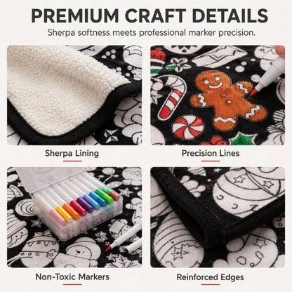 ✨Last Day 49% OFF🎨Family DIY Coloring Blanket for All Ages-Perfect Gift For Family & Friends🎁）