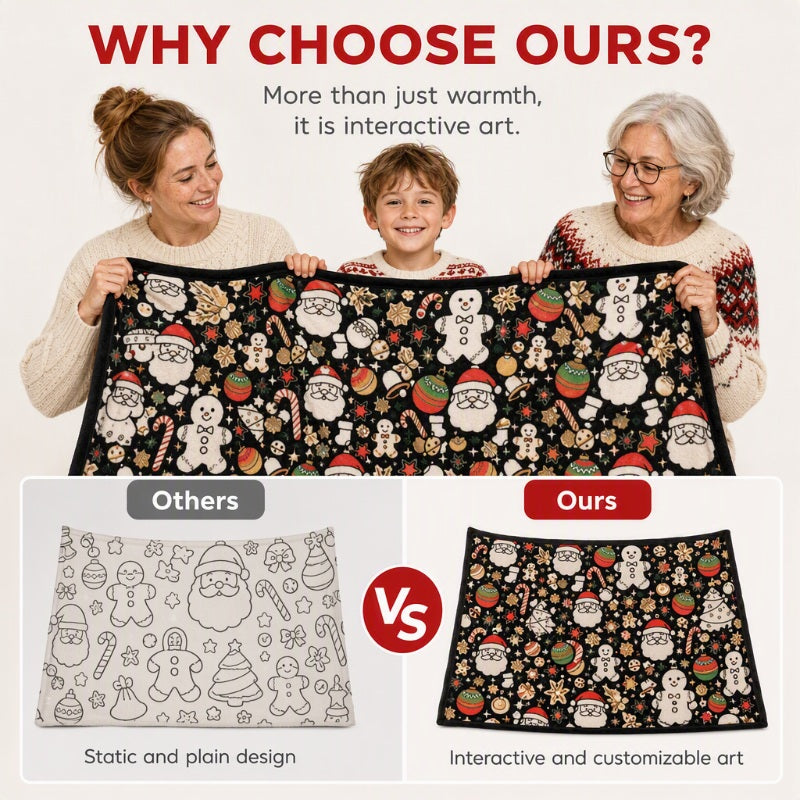 ✨Last Day 49% OFF🎨Family DIY Coloring Blanket for All Ages-Perfect Gift For Family & Friends🎁）