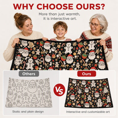 ✨Last Day 49% OFF🎨Family DIY Coloring Blanket for All Ages-Perfect Gift For Family & Friends🎁）